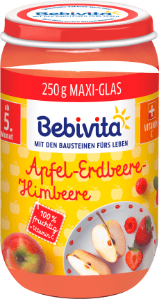 Bebivita Fruits Apple-strawberry-raspberry, from the 5th month, 250 g