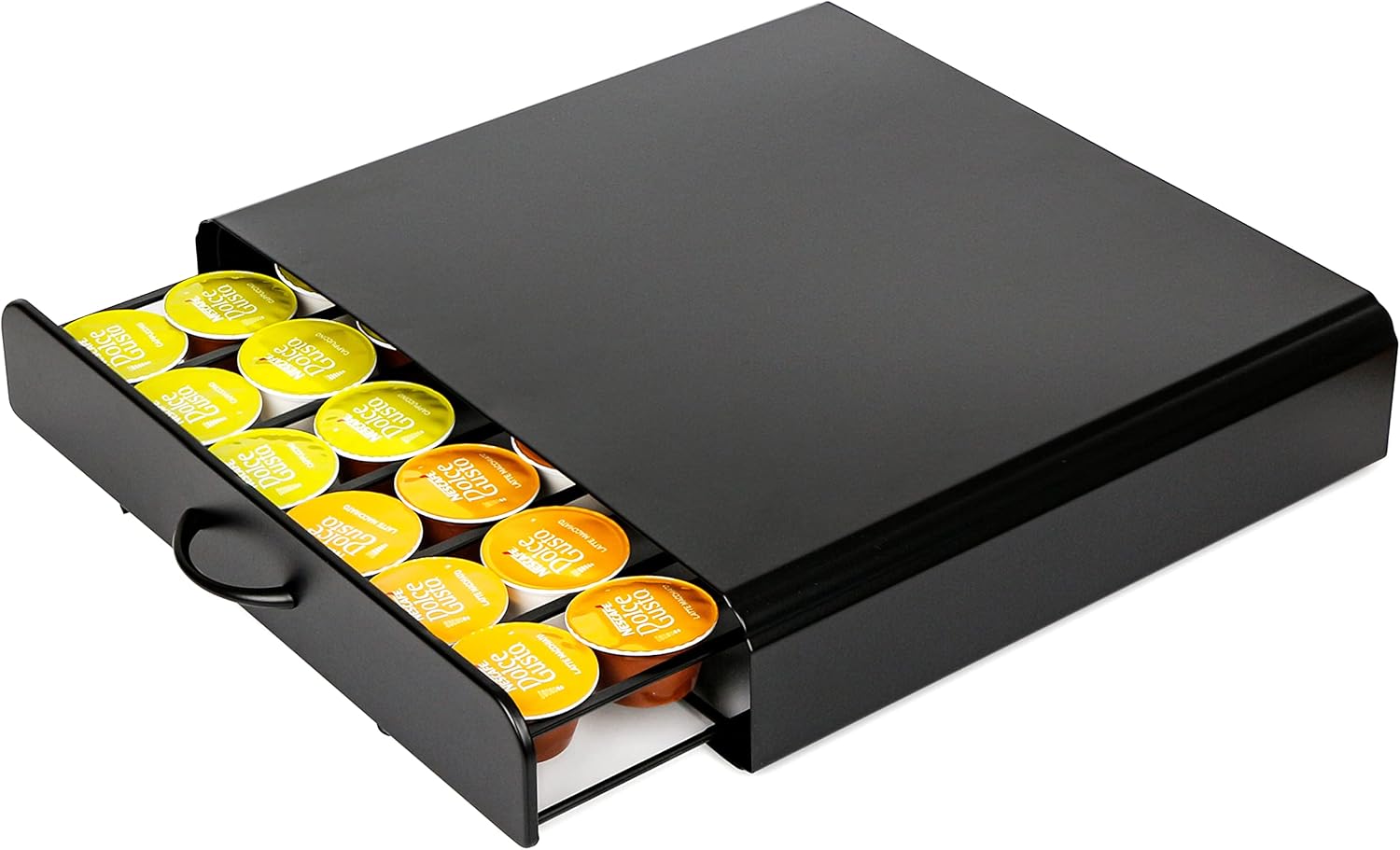 Exzact Store EXZACT Coffee Capsule Drawers Compatible with Dolce Gusto Capsules Capacity 40 Coffee Capsule Storage - Machine Stand 2 in 1, Matte Finish