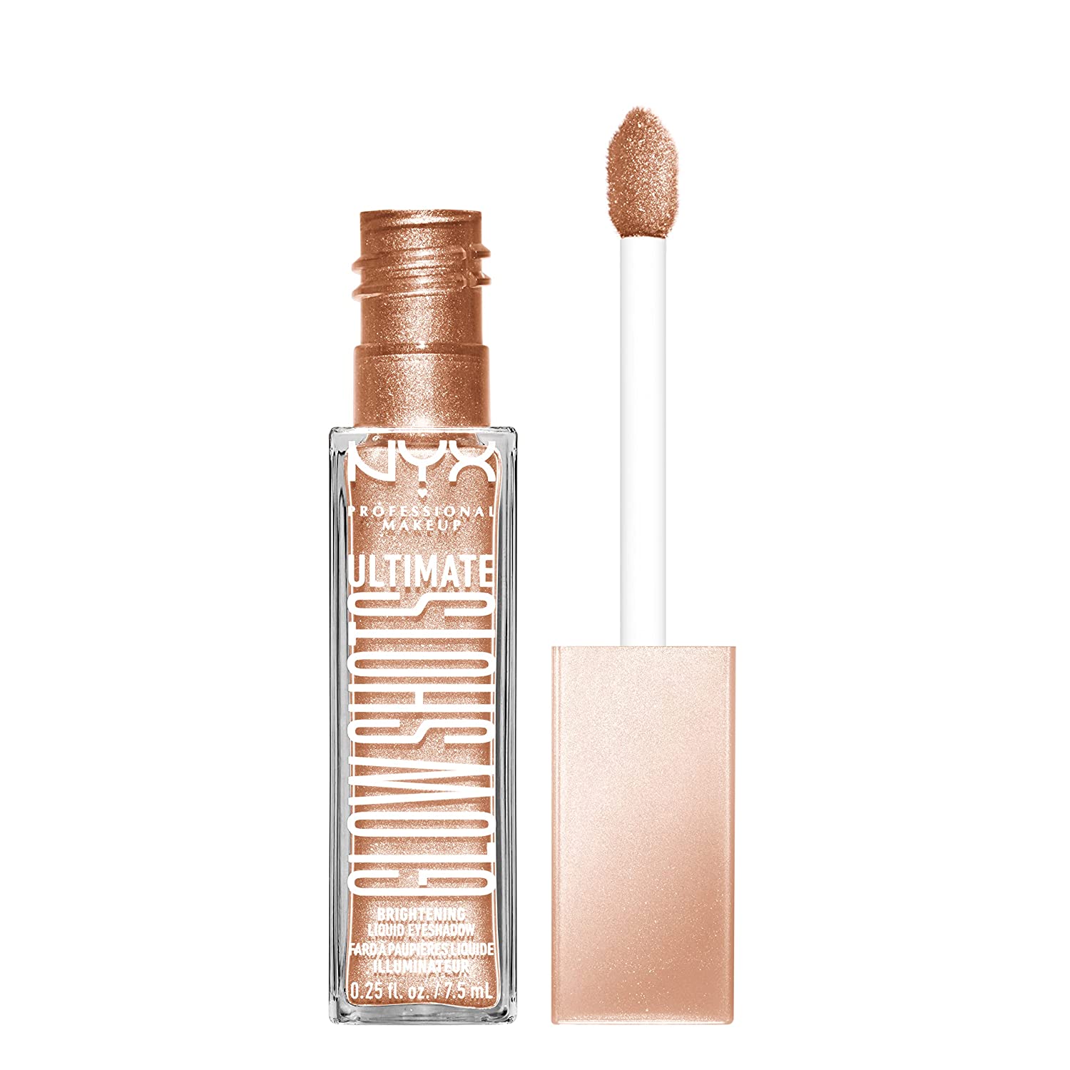 NYX Professional Makeup Liquid Eyeshadow, 12 Hours Lasting Non-Flaking & No Fallout, With Vitamin C, Ultimate Glow Shots, Highkey Lychee, ‎05