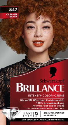 Schwarzkopf Brillance Hair color 847 Caramel Braun, 1 ST