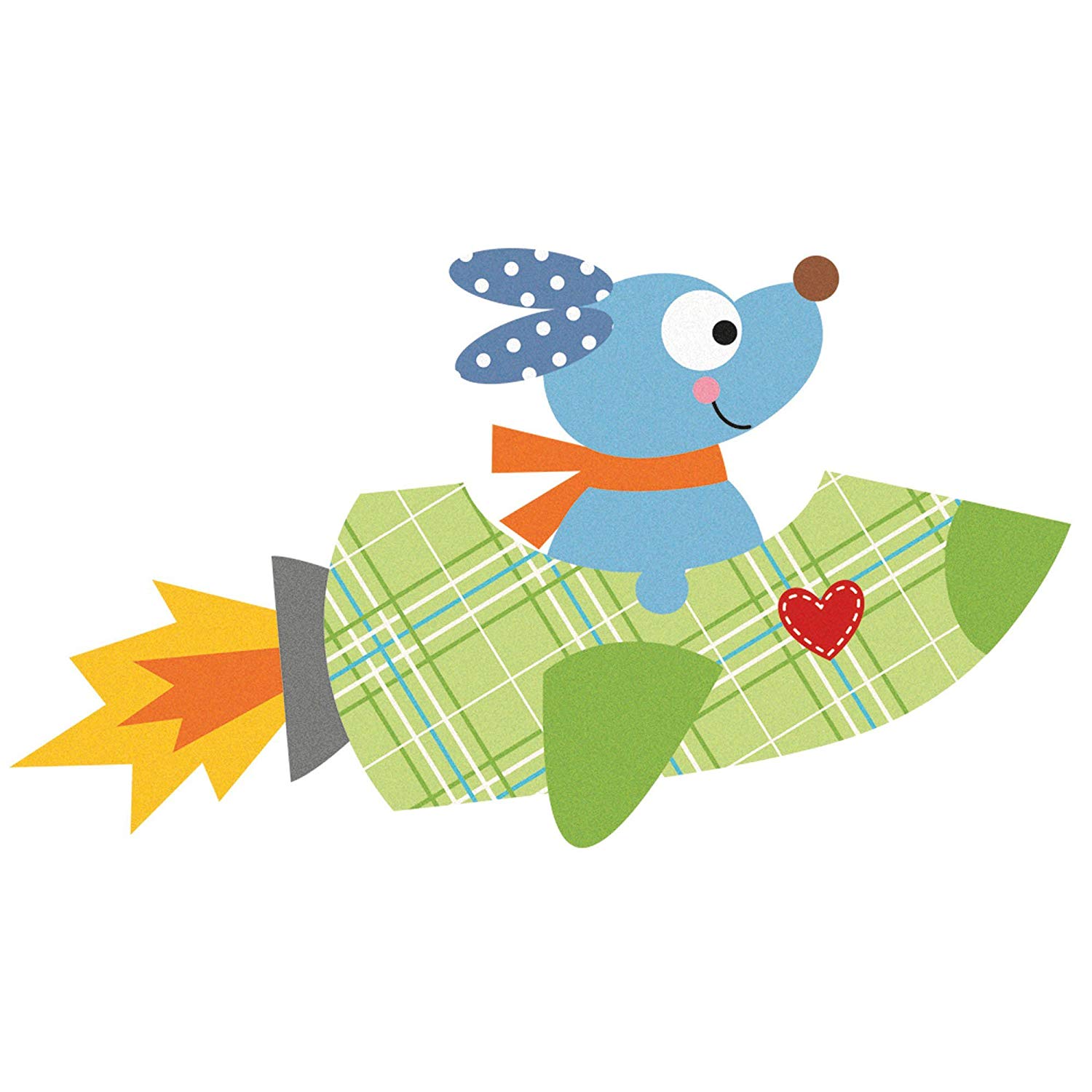 RoomMates Rocket Dog Repositionable Childrens Wall Stickers, Multi-Colour