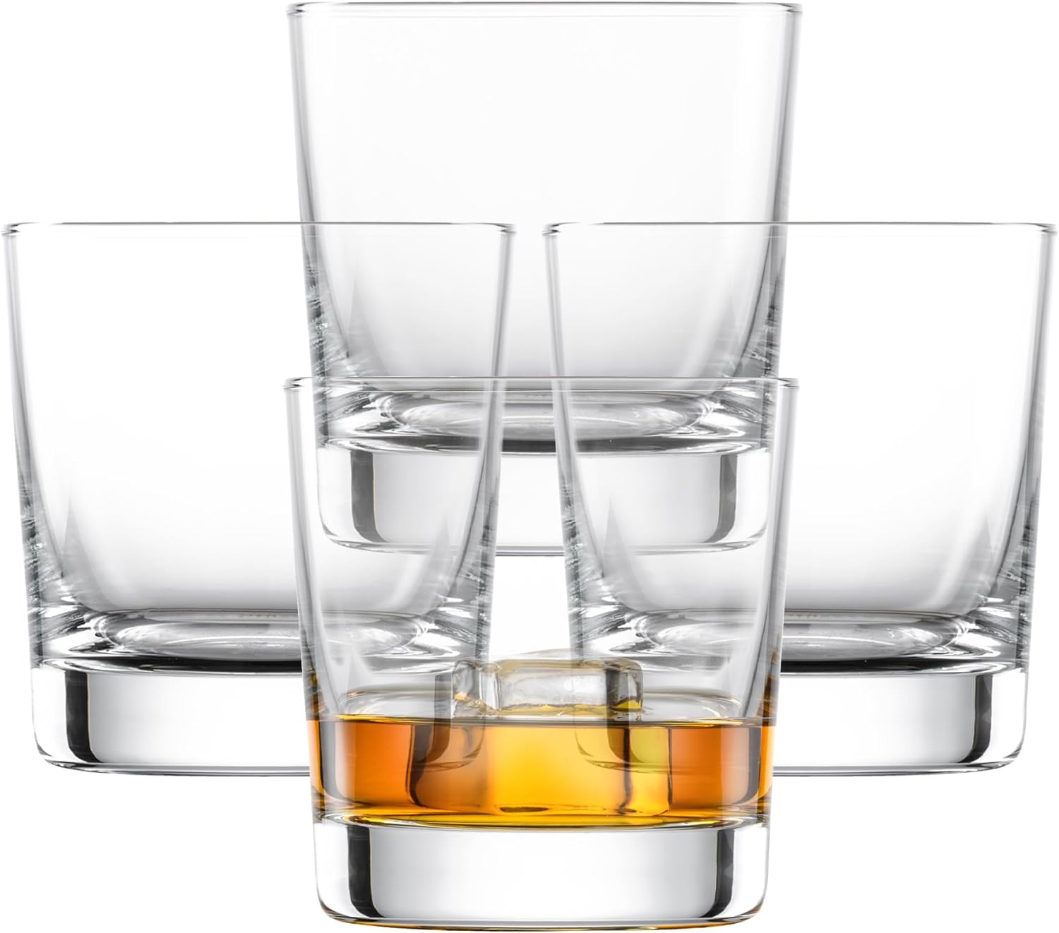 SCHOTT ZWIESEL Bar Special Whiskey Glass (Set of 4), Straightline Tumbler for Whiskey, Dishwasher Safe Tritan Crystal Glasses, Made in Germany (Item No. 123638)