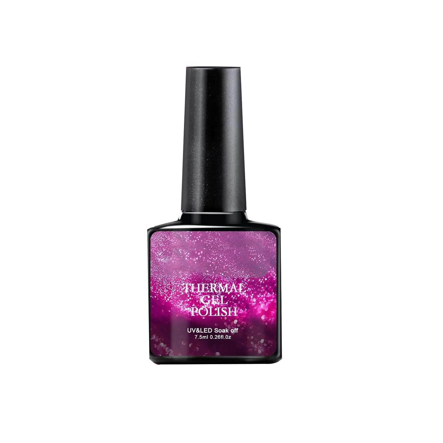 Generic Color Changing UV Gel Nail Polish - 7.5ml Thermal Gel Polish Gradient Glitter Color Gel, Temperature Color Changing Gel for Gel Nails, Soak-Off UV Gel Polish, Glitter DIY Nail Art Gel Thermal Nail Polish (H, 7.5ml)