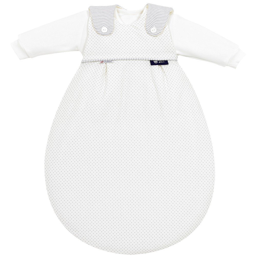 ALVI Baby Mäxchen Baby Sleeping Bag 3 Piece Set Outlast Little Dots Grey Pole 9 56/62