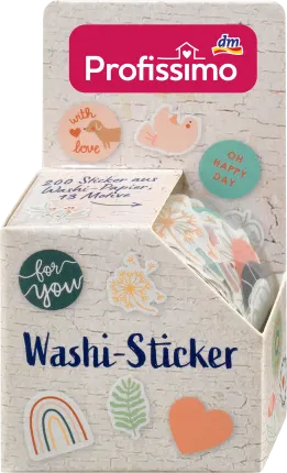 Profissimo Sticker Washi on a roll 13 motifs, 1 pc