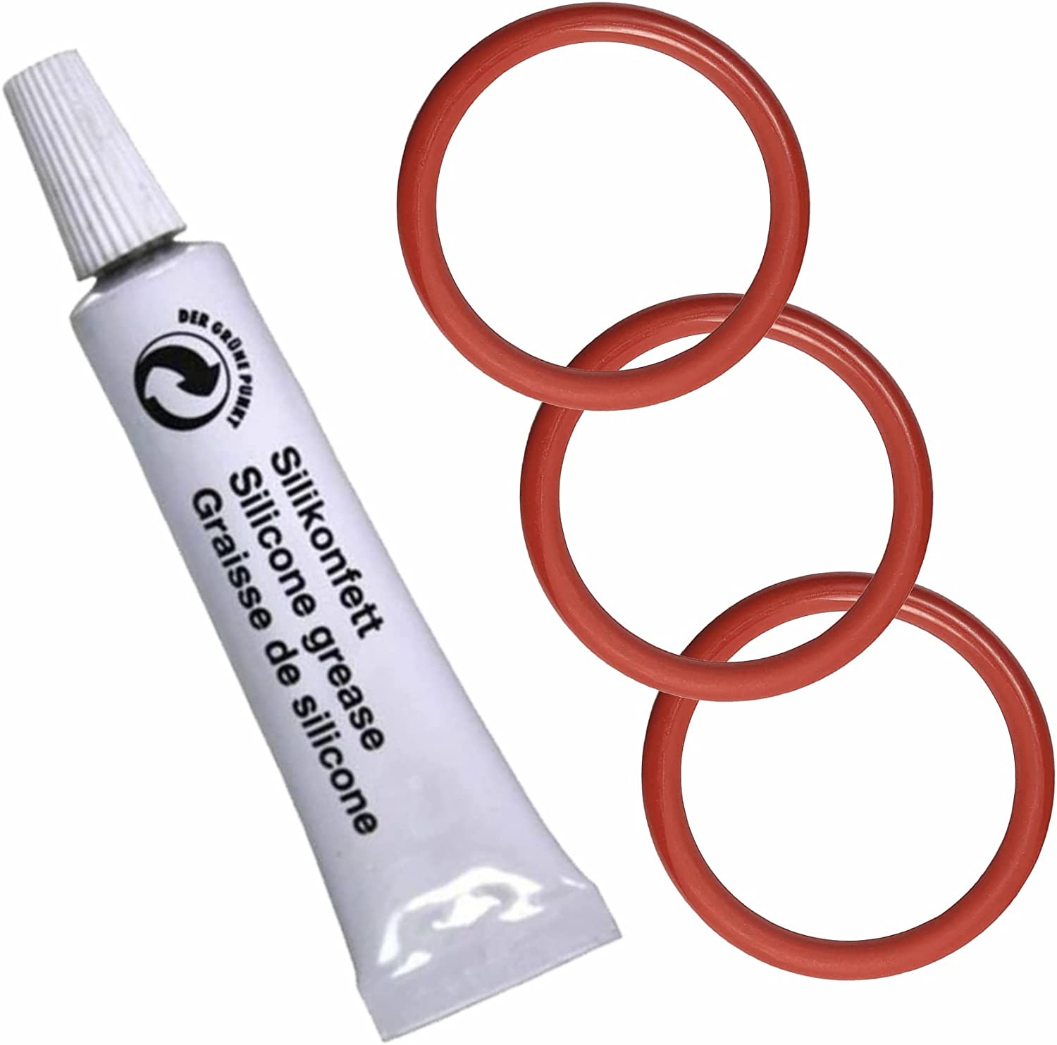 Renz Care Set 3 Seals and Silicone Grease Suitable for DeLonghi Brewing Group ESAM ECAM ETAM