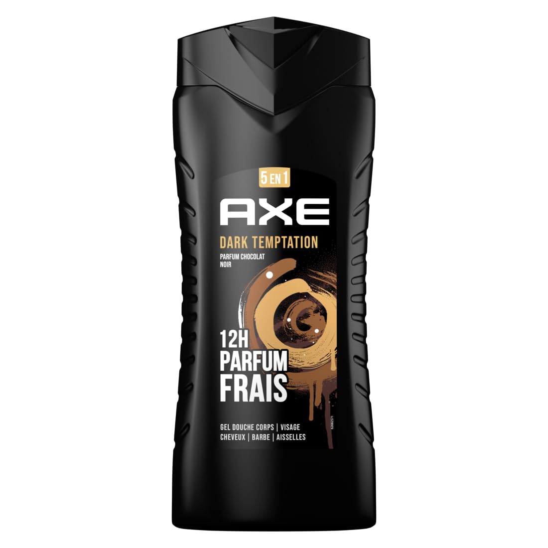 AXE AX 5 in 1 Dark Textation Gourmand Moisturising Shower Gel for Men 24H 87% Natural Origin Ingredients - 400ml