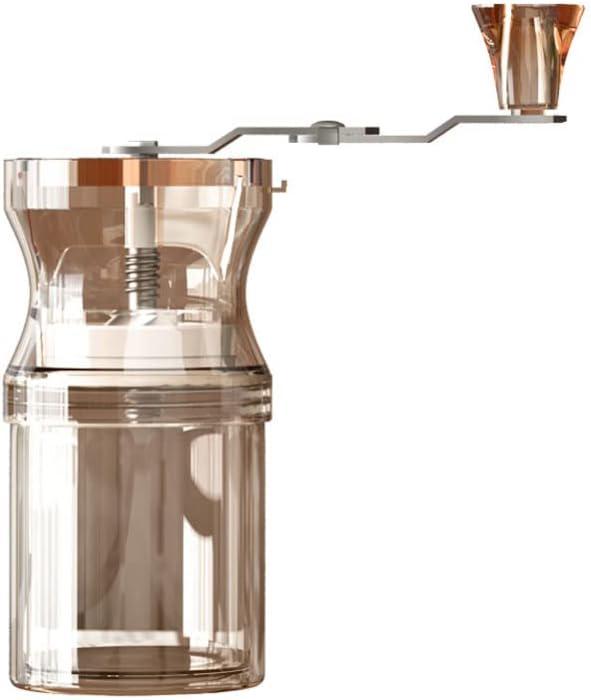 ChaoLink Manual Coffee Grinder 9 Levels Adjustable Mini Portable Washable Stainless Steel Coffee Grinder Transparent