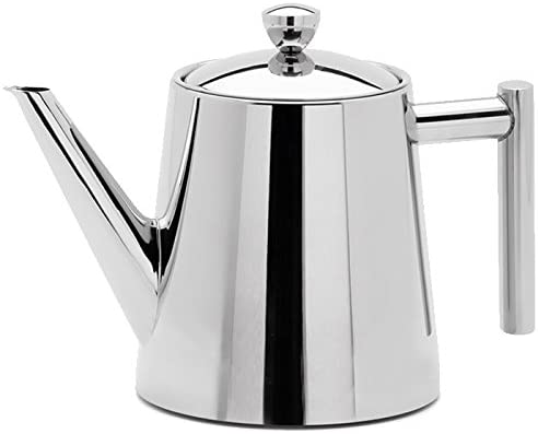 Weis White 179123 Stainless Steel Teapot with Infuser Brilliantpoliert 1100ml