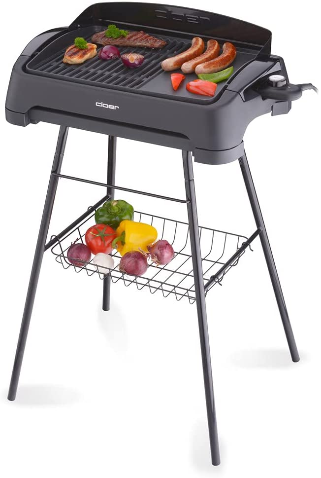 Cloer 656 Electric Barbecue, Splash guard, Black