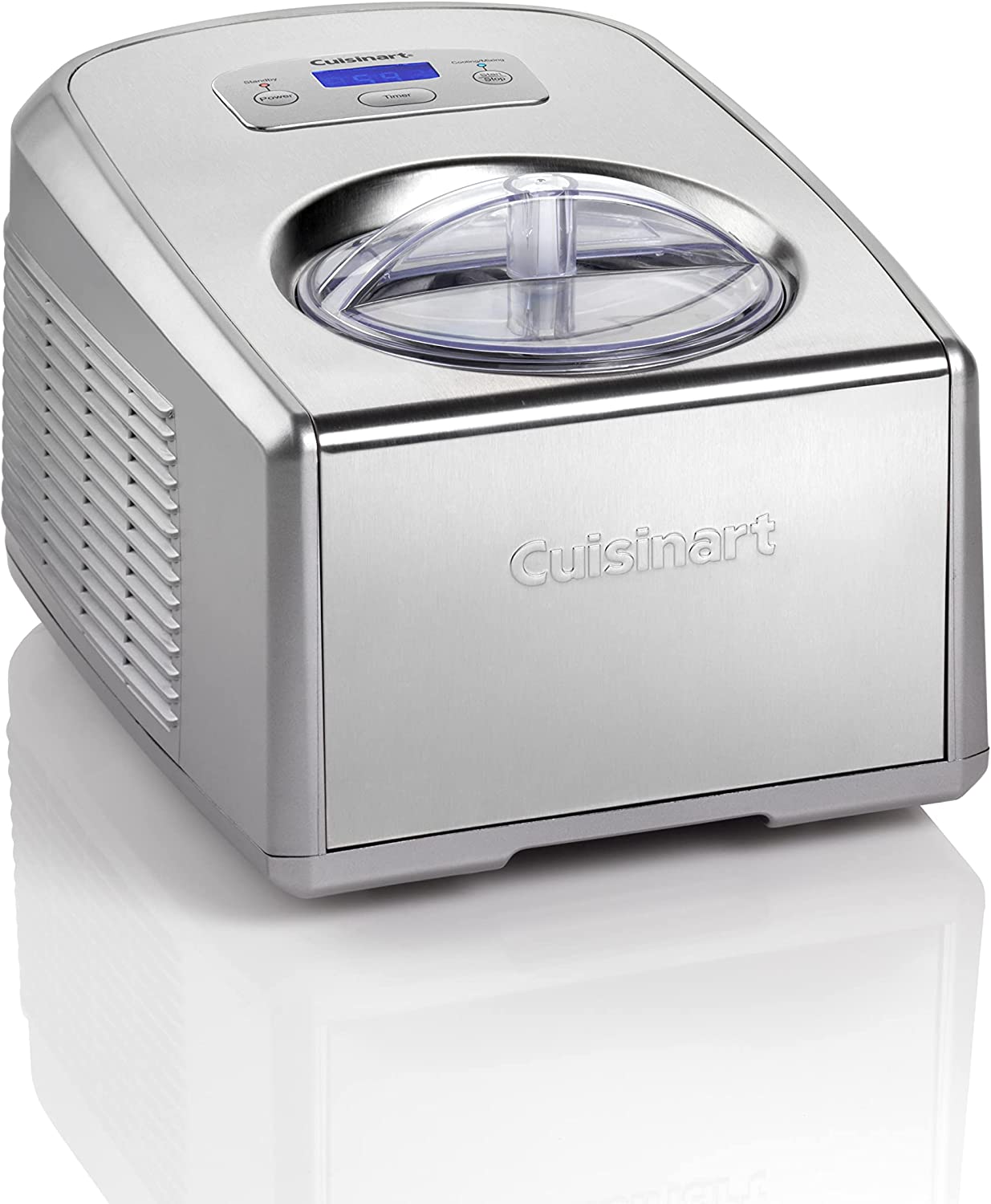 Cuisinart Icecream & Gelato Professional Ice Cream Maker with Self-Cooling Compressor, 1.5 L Capacity, Stainless Steel Ice Cream Width, Homemade Ice Cream, Frozen Yoghurt and Gelato, ICE100E