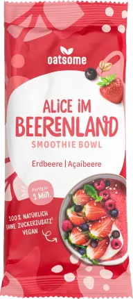 Oatsome Smoothie Bowl Powder Alice in Beer Land, Strawberry & Acai Berry, 50 g