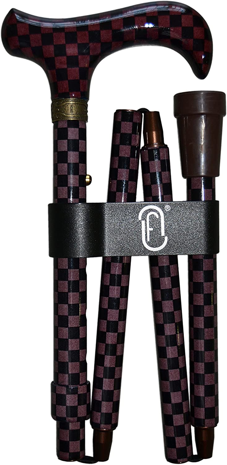 Finna Vichy Design Foldable & Height Adjustable Walking Stick