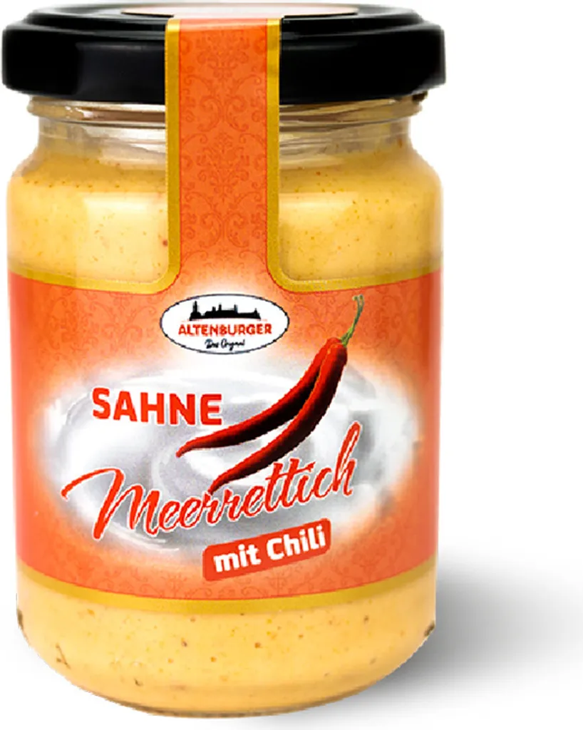 Altenburger Senf & Feinkost GmbH Cream of Horseradish with Chili, 140 g