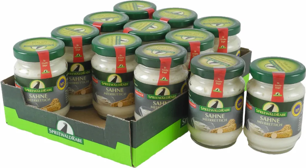 Spreewald RABE Creamed Horseradish from Spreewald-Rabe, set of 12 (12 jars of 100 g each)