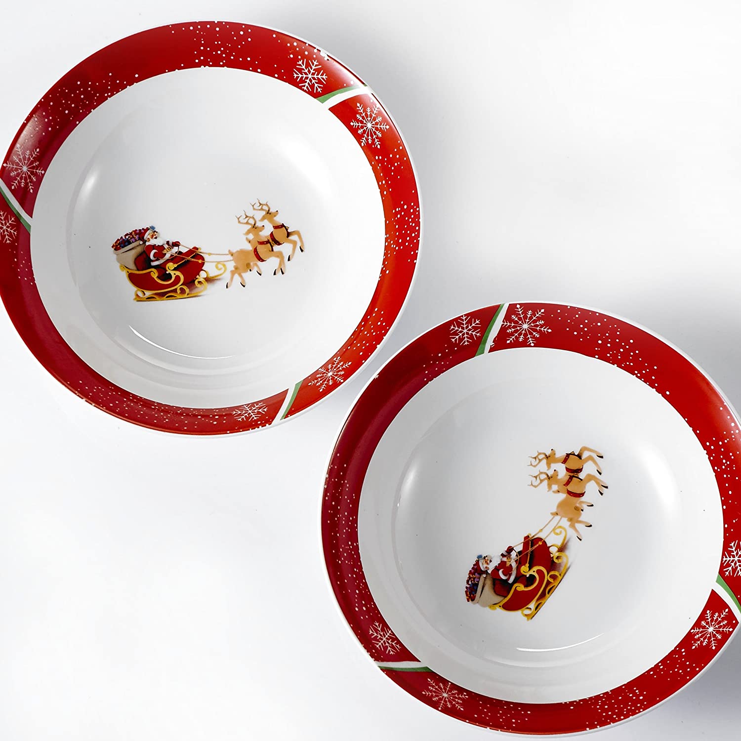 VEWEET, Dinner service set, porcelain crockery set, coffee service, dinner service for Christmas