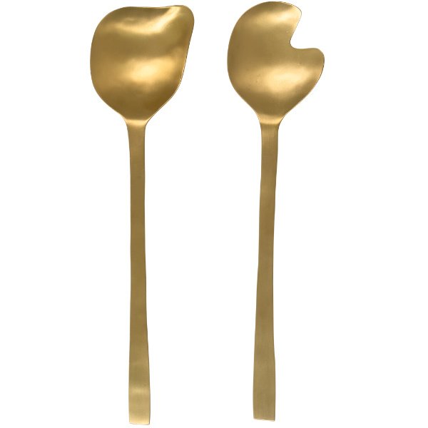 Gold salad servers by Urban Nature Culture