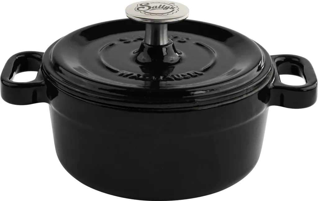 Sally's Cast Iron Serving Pot - Ø 14 cm - Fury Black Majolica