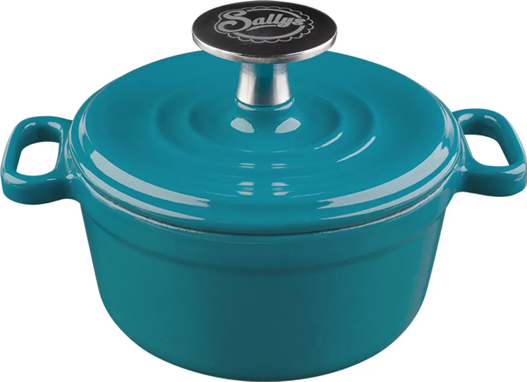 Sally's Cast Iron Serving Pot - Ø 14 cm - Petrol