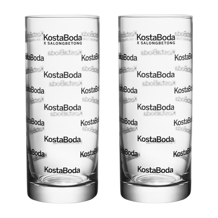 Kosta Boda Salong Betong Highball Glass 33cl 2er Pack