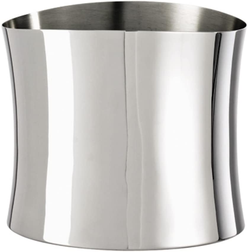 Sambonet 56754 20 Bamboo Wine Cooler 24 x 19.5 cm, height 8 cm Stainless Steel 18/10 – Silver