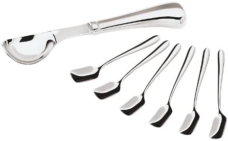 Sambonet Living 52550C96 Ice Cream Scoops Set of 7 Stainless Steel 18 x 10 cm