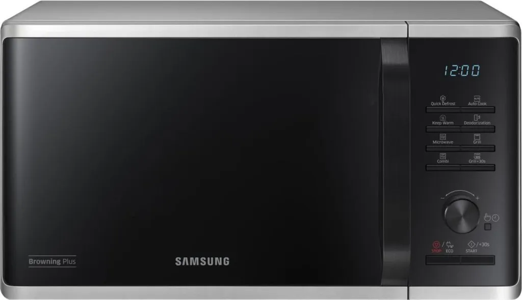 Samsung MG23K3515AS Microwave with Grill, 23l, Quick Defrost, Silver