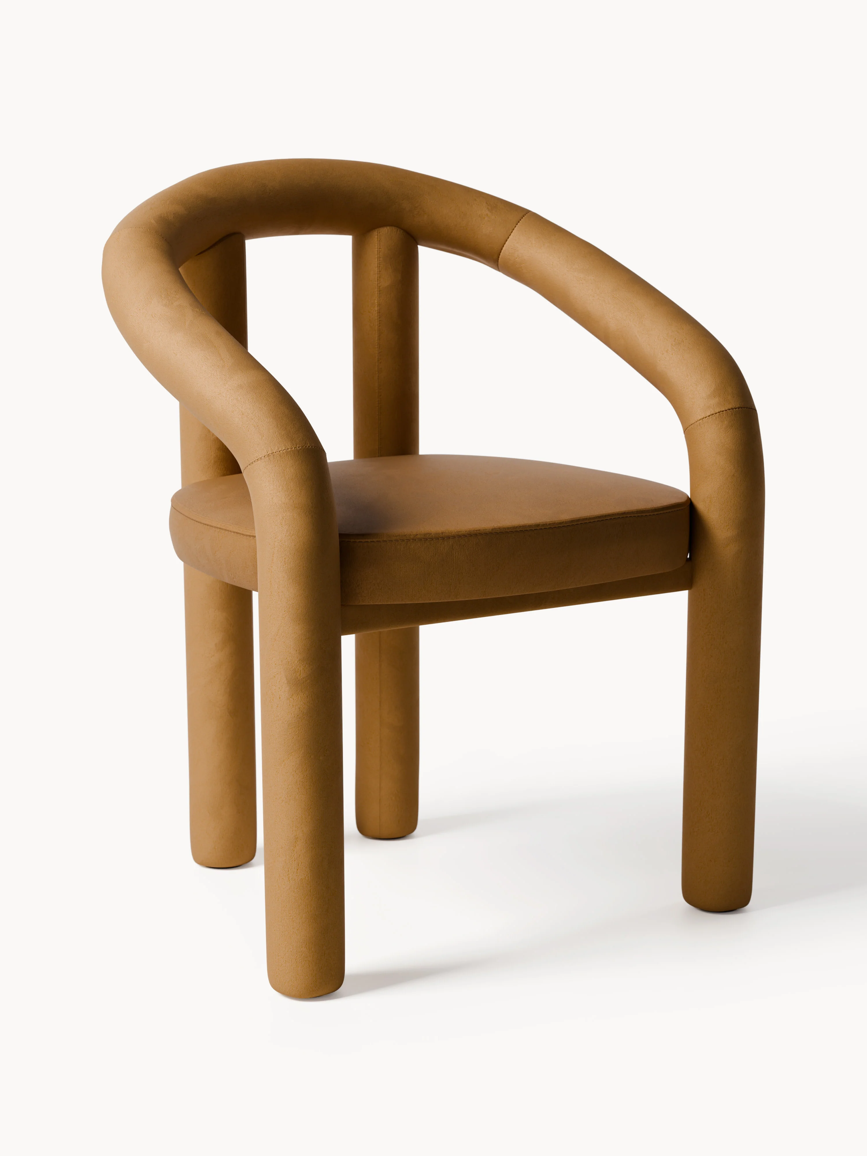 Westwing Collection Calan velvet armchair - Velvet Brown