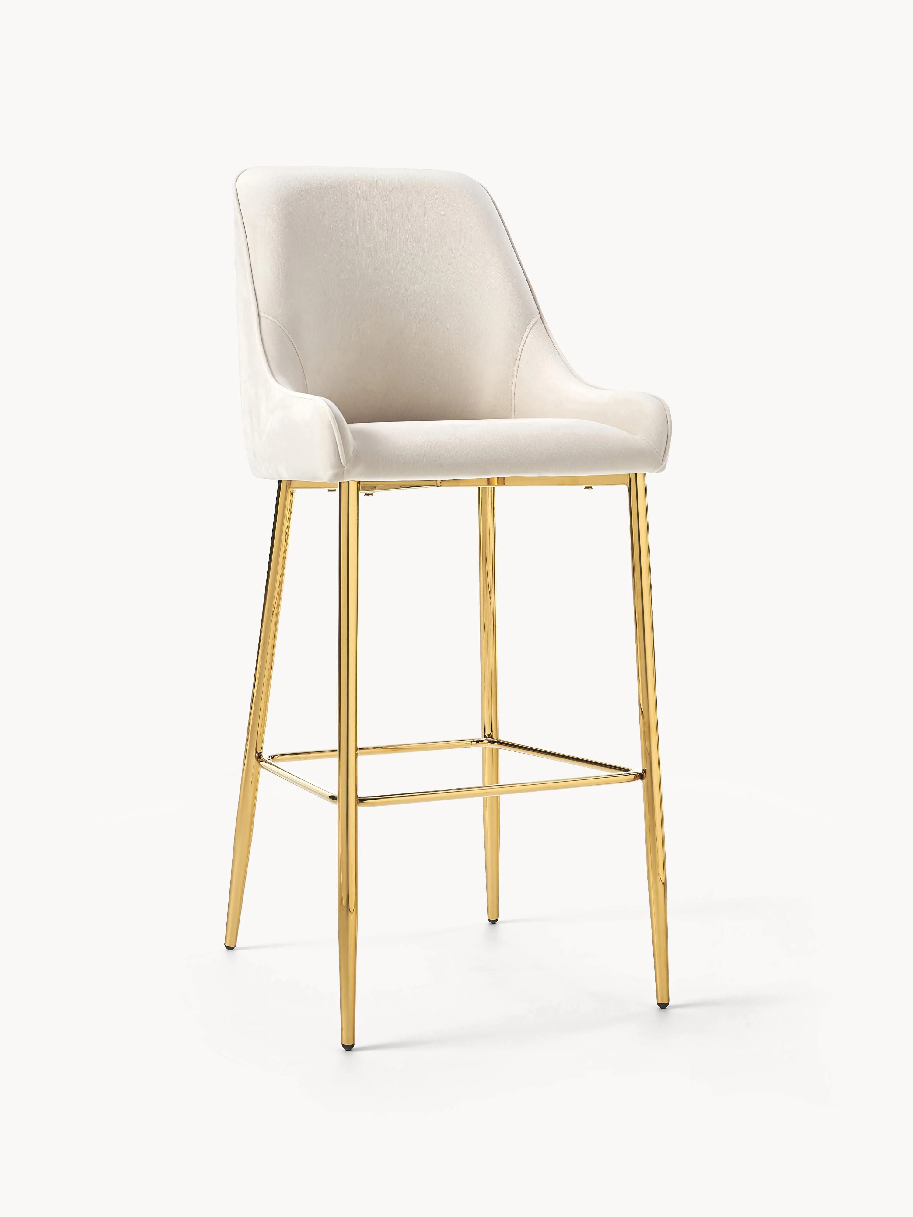Westwing Collection Velvet Bar Chair Ava