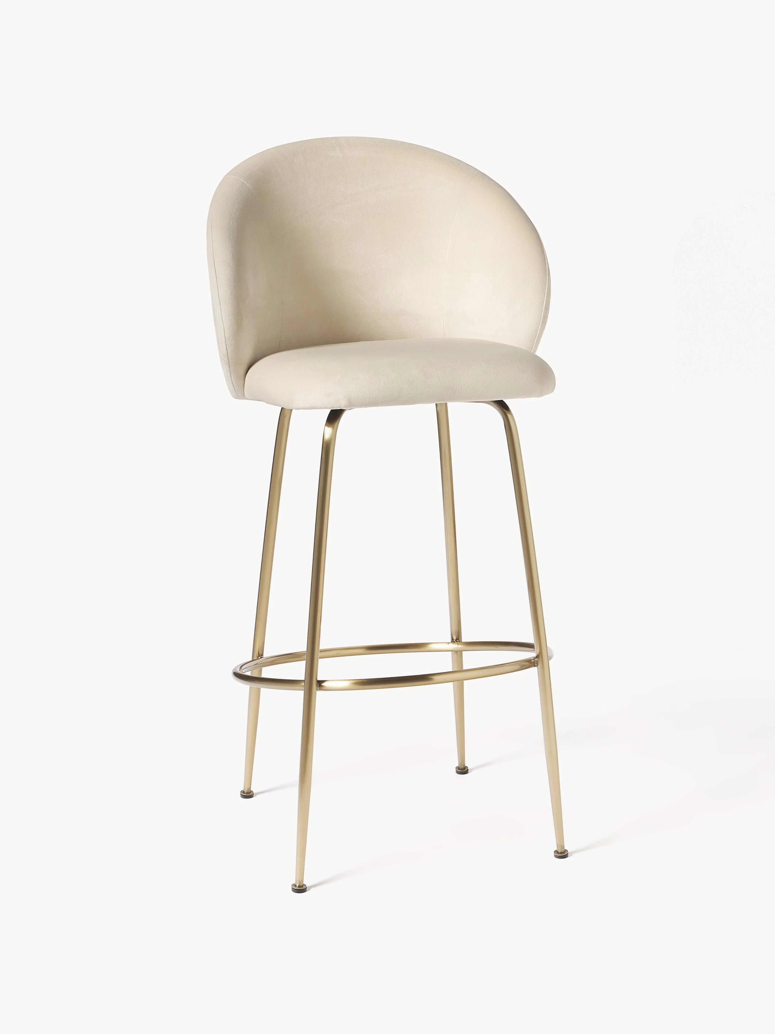 Westwing Collection Velvet Bar Chair Luisa