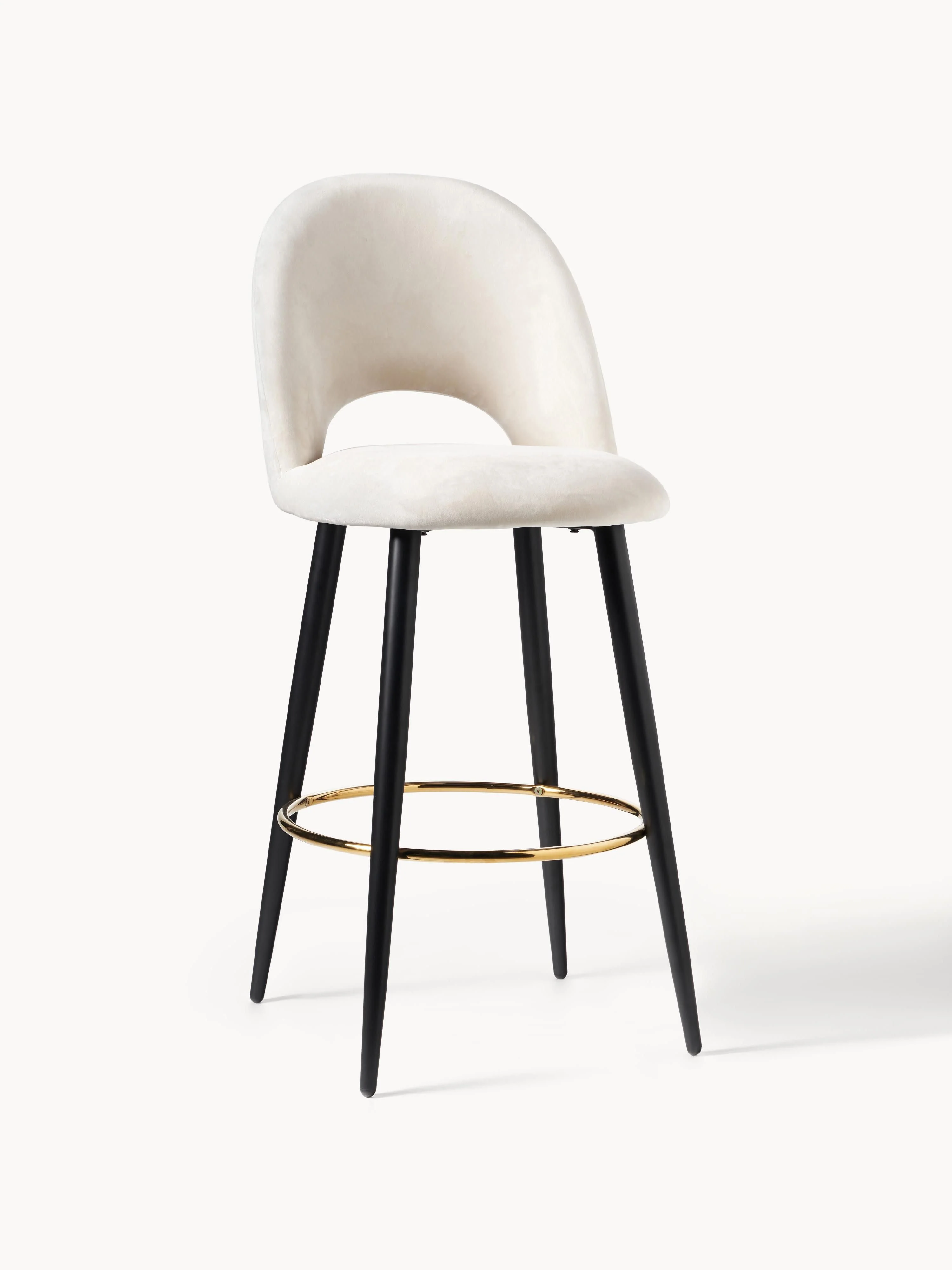 Westwing Collection Rachel velvet bar stool