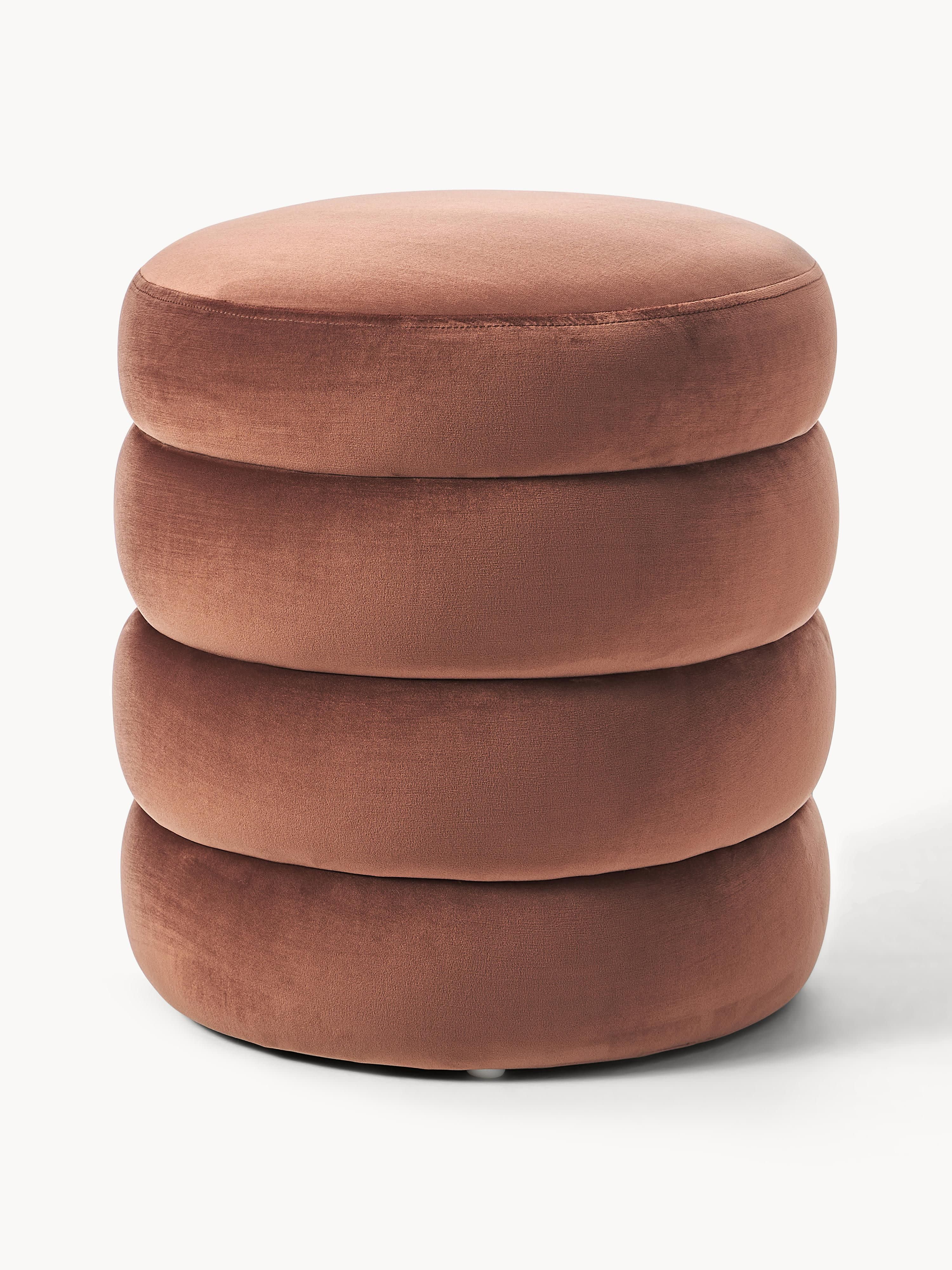 Westwing Collection Alto velvet upholstered stool