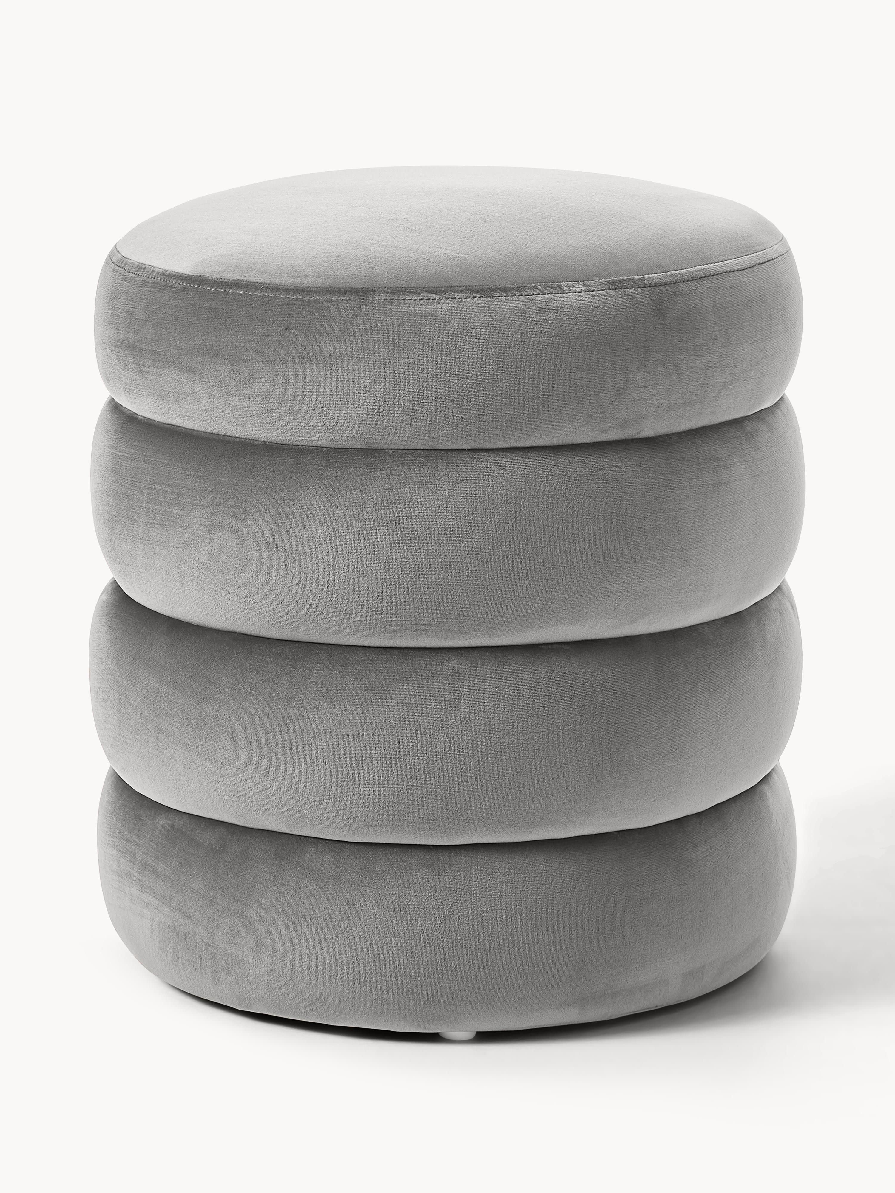 Westwing Collection Alto velvet upholstered stool