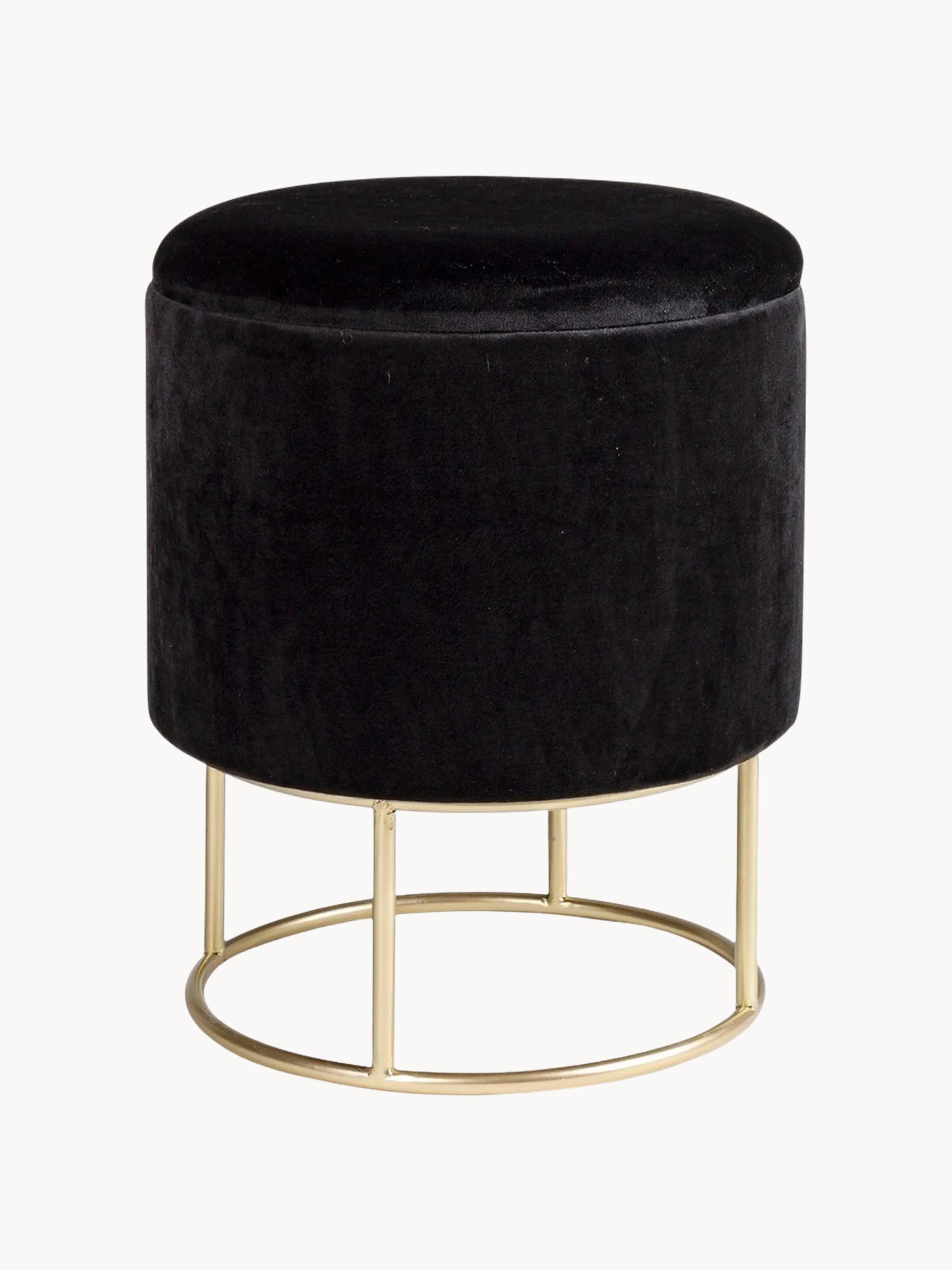 Bizzotto Polina velvet upholstered stool with storage space