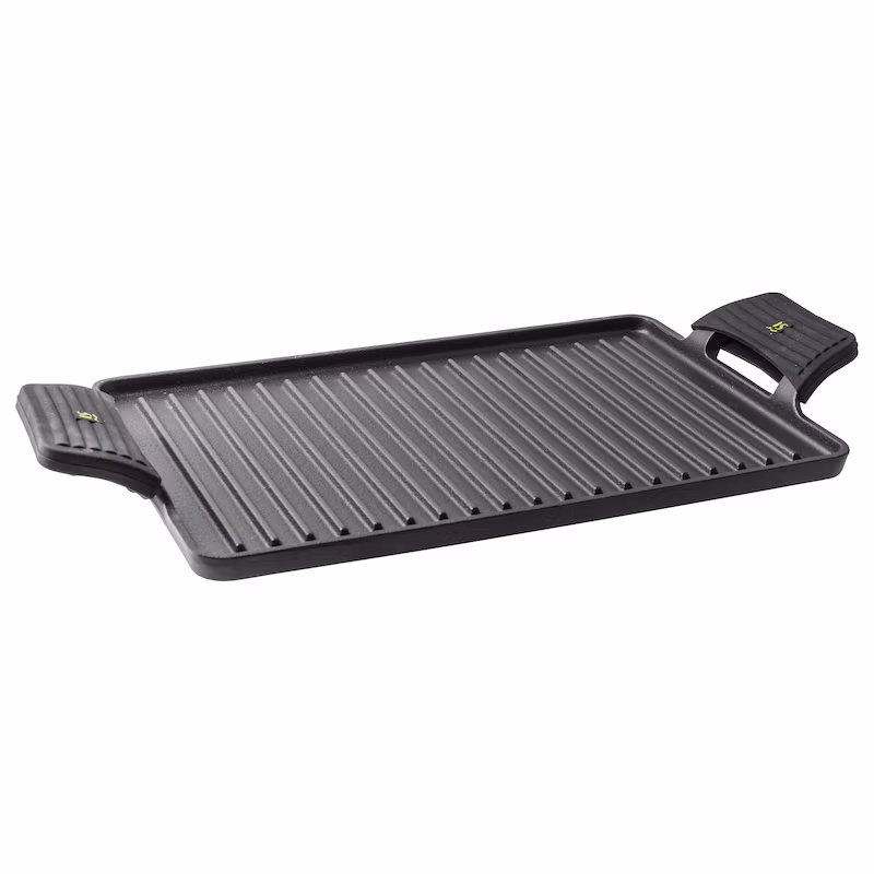San Ignacio XTRA - Rectangular cast iron grill pan 43×23 cm with silicone handles