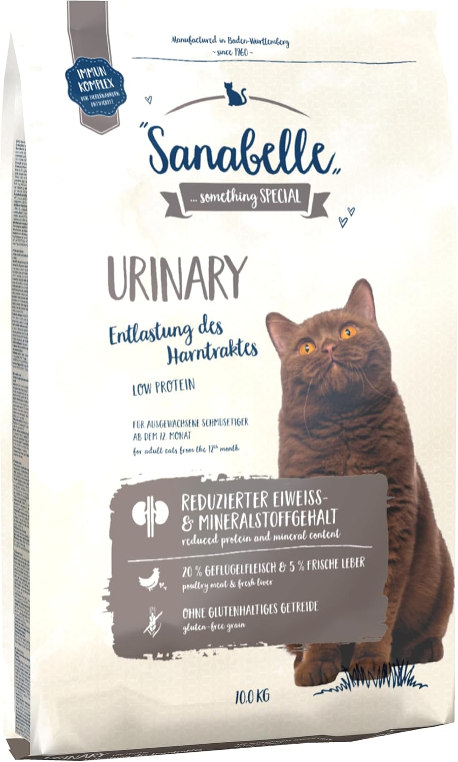 Sanabelle Urinary Dry Cat Food for Adult Cats with Sensitive Urinary System 6 x 400 g