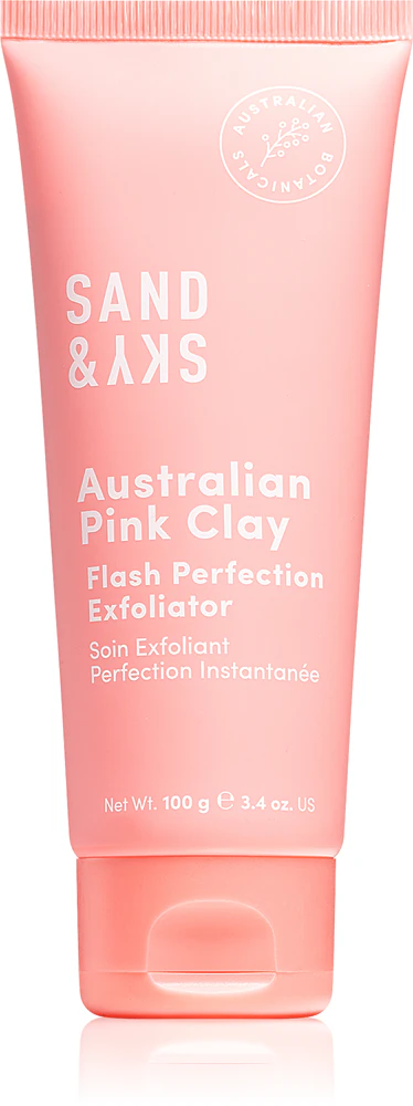 Sand & Sky Australian Pink Clay Flash Perfection Exfoliator Cleansing peeling to refine pores and give the skin a matte appearance
