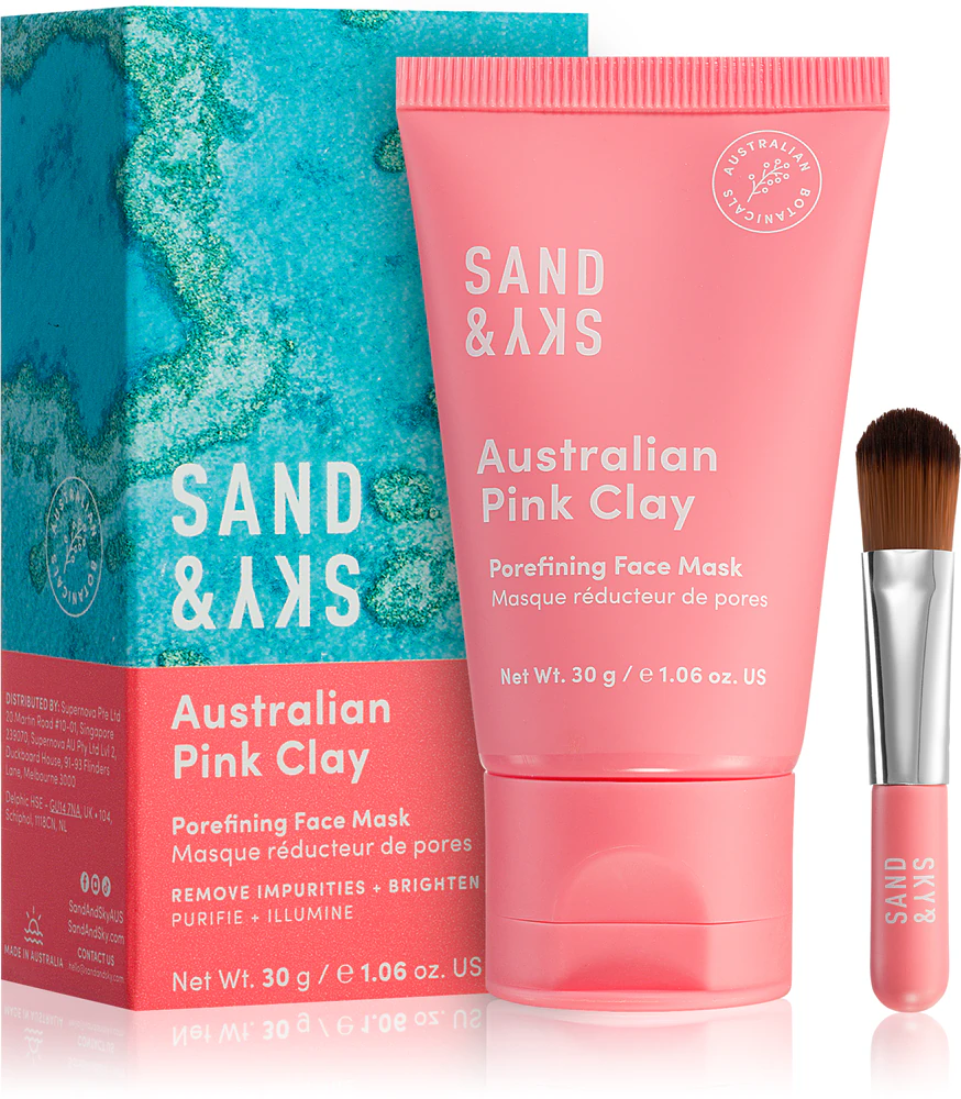 Sand & Sky Australian Pink Clay Porefining Face Mask Detox mask enlarged pores 30 g
