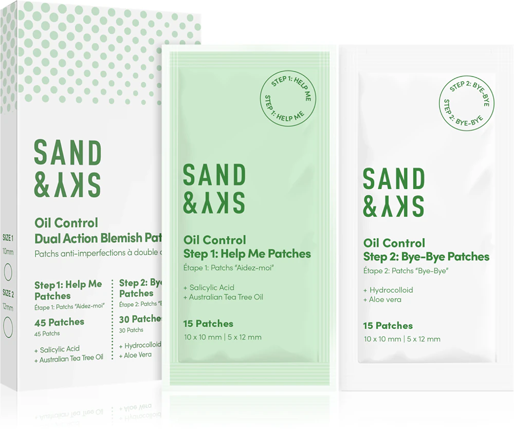 Sand & Sky Oil Control Dual Action Blemish Patches local care against acne