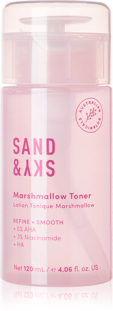 Sand & Sky The Essentials Marshmallow Toner gentle exfoliating tonic to renew the skin's surface