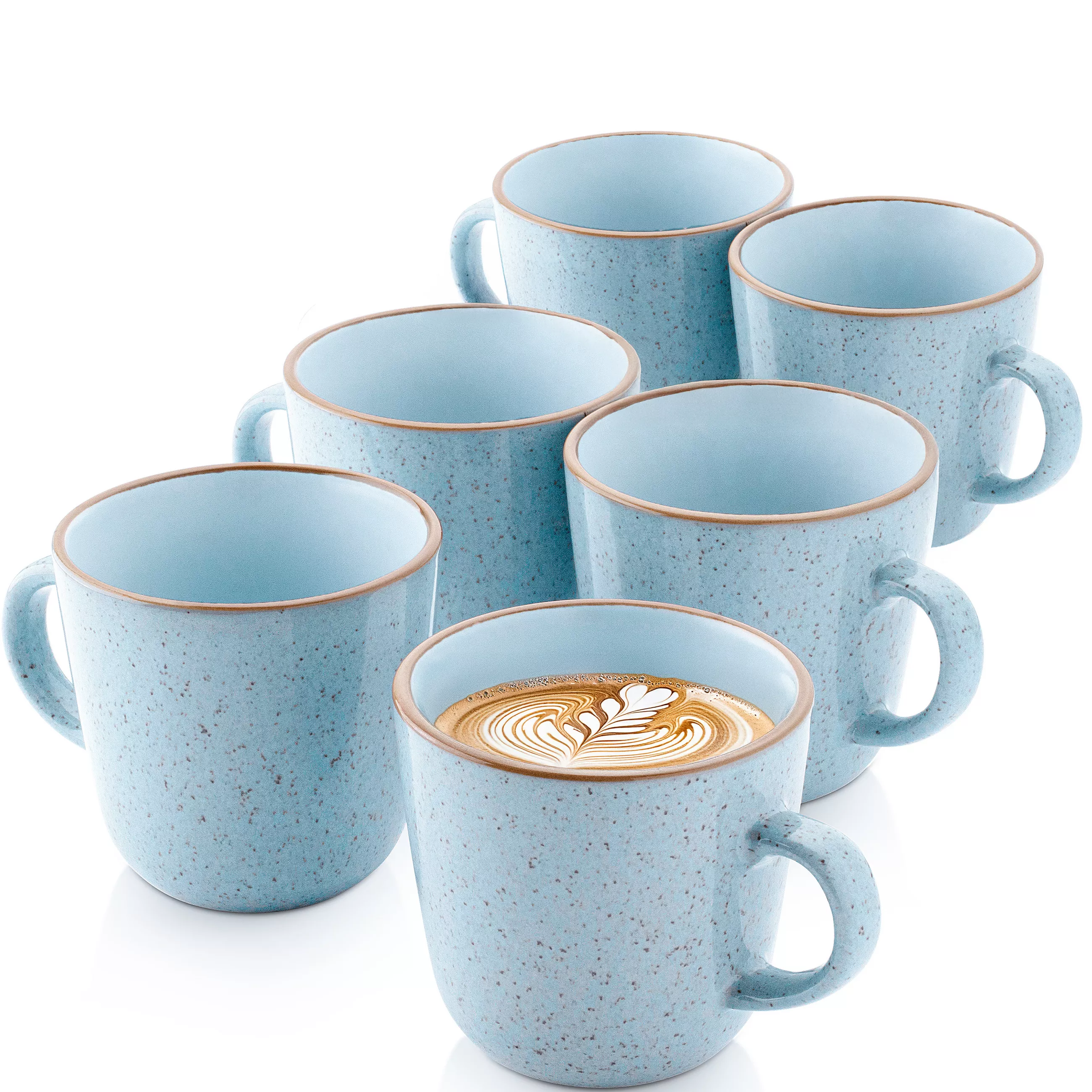 Sanger Sänger Coffee Mug Set Rio Lagoon - 6 pieces made of stoneware