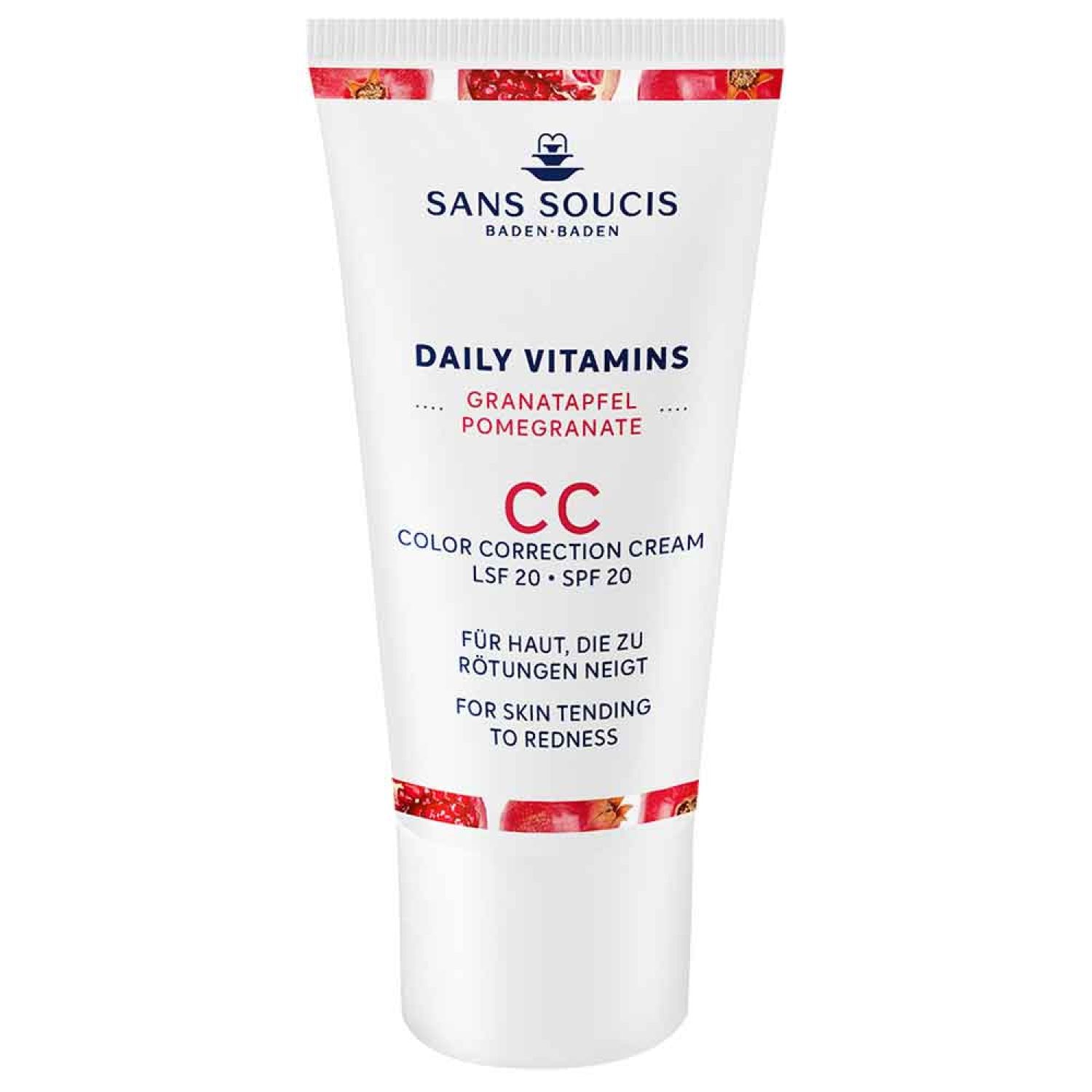 Sans Soucis Daily Vitamins Pomegranate CC Cream Anti-Redness 30 ml