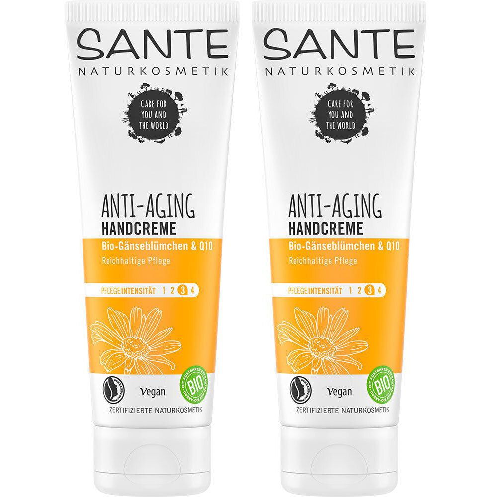 SANTE natural cosmetics anti-aging hand cream double pack 2x75 ml