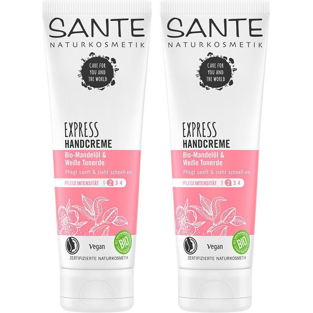 SANTE natural cosmetics EXPRESS hand cream double pack 2x75 ml