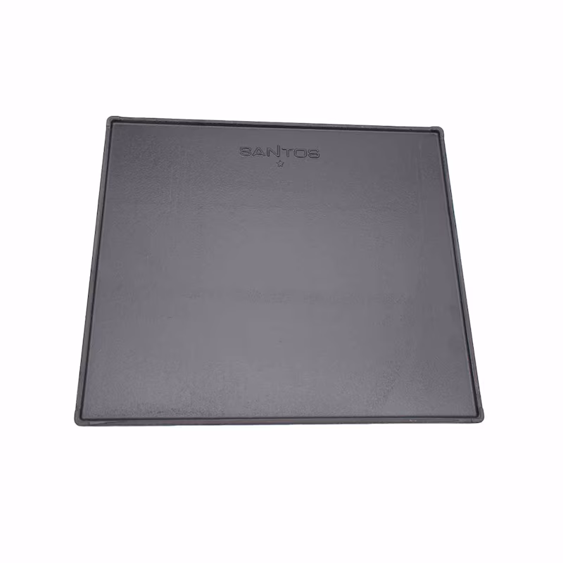 SANTOS BBQ cast iron grill plate for S-series, 43 x 37.5 cm (soy oil version)