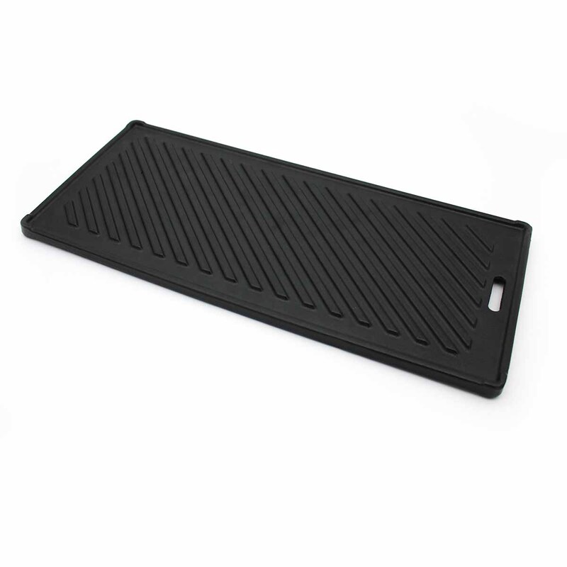 SANTOS BBQ Reversible Cast Iron Grill Plate 43 x 19.6 cm (Soy Oil Variant)