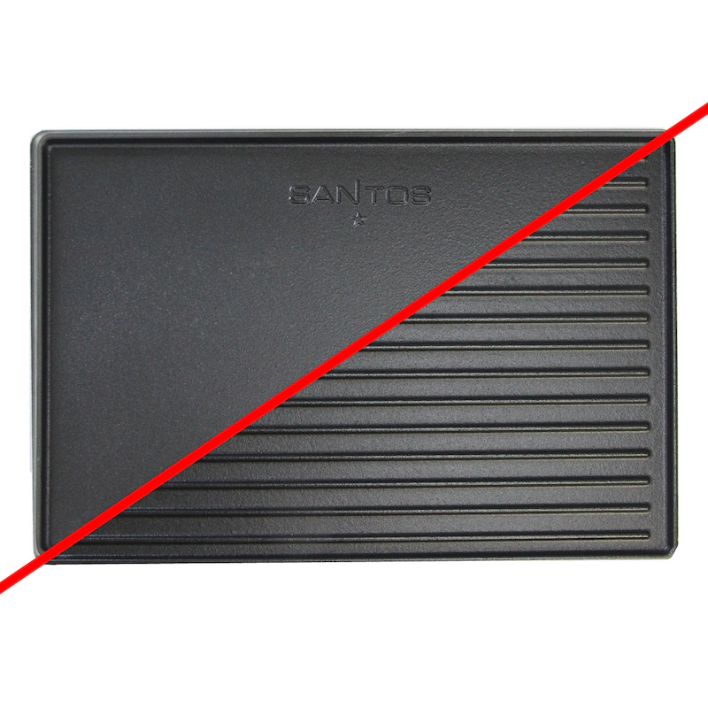 SANTOS BBQ Reversible Cast Iron Grill Plate for Napoleon Rogue, 45.1 x 29.5 cm, seasoned