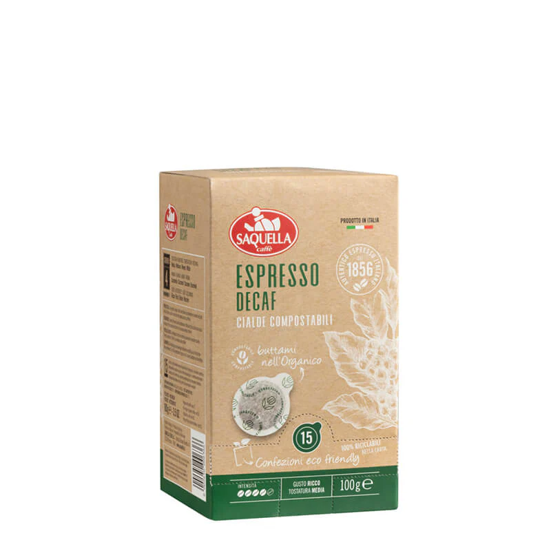 Saquella E.S.E. Pads Espresso Decaf 15 Stück