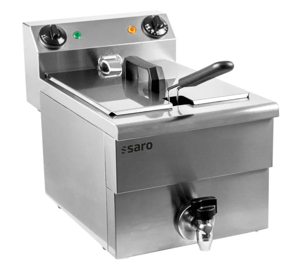Saro FE 101, deep fryer, 10 l, 180 °C, single image, stainless steel, rotary knob