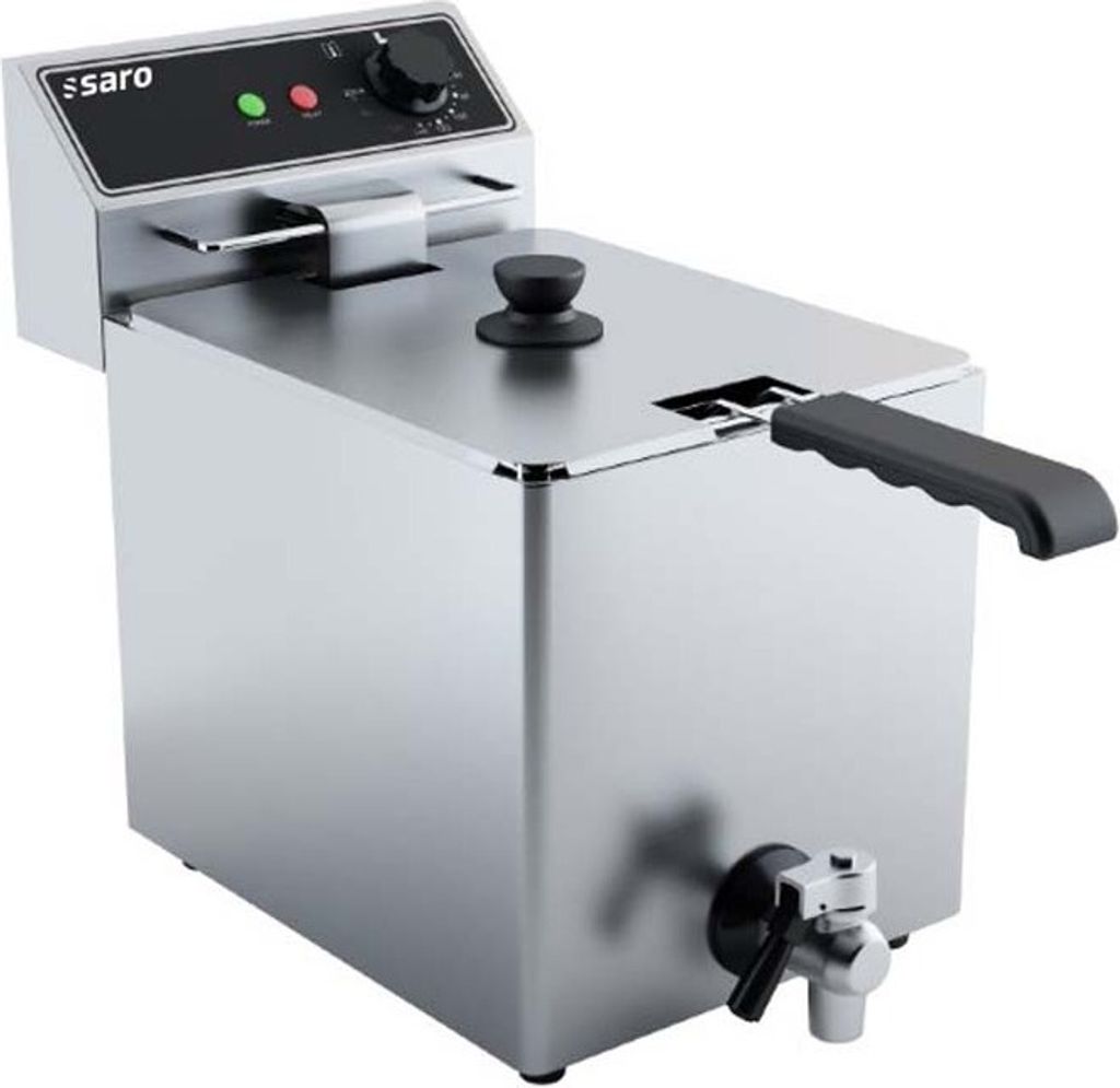Saro Deep Fryer with 8 Liter Capacity - Stainless Steel, Cold Zone, Safety Thermostat, 3kW